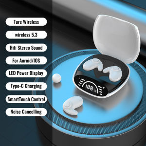 Invisible Sleep Earbuds Mini Wireless Earphones Bluetooth 5.3 Headphones HiFi Stereo Sports Noise Reduction Headsets for Phone