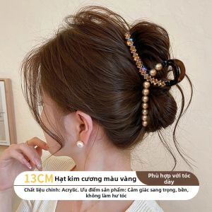 NING ZHOU | Kẹp Tóc Hoa Nơ Đính Ngọc Trai cho Tóc Đầy