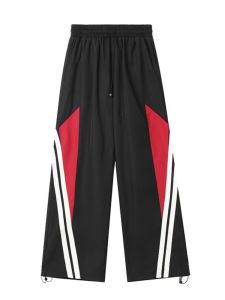 Quần Thể Thao Nam American Retro Street Dance Quần Ống Rộng Ống Đứng Dài Đến Sàn Màu Khối Thời Trang Xuân Thu