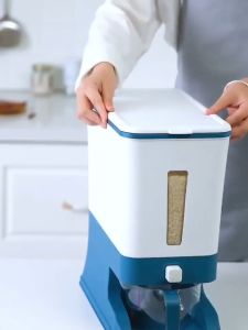 **2025 NEW** Rice Bucket Sealed Kitchen Household Rice Box Rice Tank Multigrain Rice Storage Box Cereal Containers Baldi Beras Kotak Nasi Isi Rumah Dapur Tertutup Tangki Beras Kotak Penyimpanan Beras Berbilang Bijih Bekas Bijirin 12KG米桶