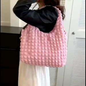 Cloud Big Tote Bag Bubble Women Pleated Bubbles Simple Tote Bag Casual Handbag