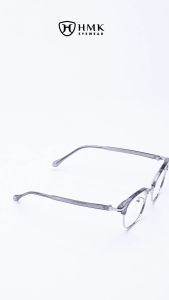 Gọng Kính Cận HMK Eyewear Nửa Viền Kim Loại Chính Hãng Dáng Tròn Bầu Nam Nữ Dễ Đeo Hạn Chế Gỉ Sét - NV9889