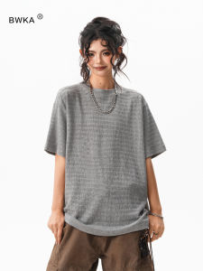 เสื้อยืดคอกลมแขนสั้นผ้าฝ้ายลายไมโครไฟเบอร์หรูหราสำหรับผู้ชายและผู้หญิง ฤดูร้อน 2025 ทรงหลวมสบายๆ ลำลอง ใส่ได้หลากหลาย