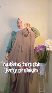 MUKENA TERUSAN POLOS JERSY PREMIUM