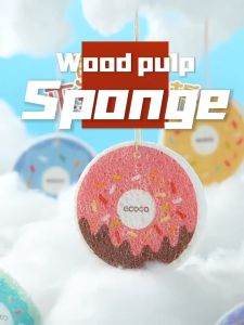 Ecoco Dishwashing Sponge Magic Wipe Expandable Cellulose Material for Household Cleaning