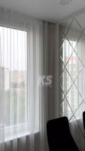 Tirai Gorden Vitrase Polos Putih Bersih Mewah Elegan Bahan Sivon Import Model Plisket Kawat Leter S