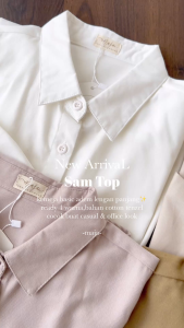 MAJA sam top kemeja wanita lengan panjang