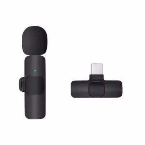 Wireless Lavalier Microphone For Type-C Smartphones Mini Mic for Vlogging Facebook Videos Microphones Audio Recording