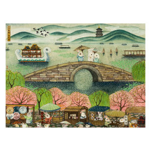 3D-JP | Artist Collaboration Flat Plastic Puzzle 1200 Pieces