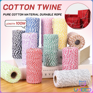 Need Cotton Rope Colorful Rope Twisted Twine for Handmade Rope DIY Craft Gift Wrap 100m Length
