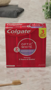 Kem đánh răng Colgate Optic White Advanced Hydrogen Peroxide Toothpaste Teeth Whitening Toothpaste Pack Enamel-Safe