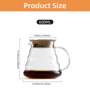 Glass Coffee Pot 600ml Cloud Shaped Coffee Kettle Reusable Coffee Pot Heat Resistant Teapot Reusable Coffee Utensils