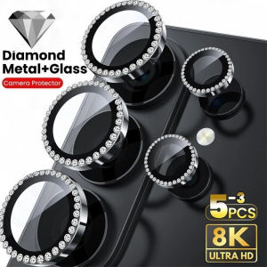 Diamond Alloy Ring Camera Protector For Samsung Galaxy S26 Ultra S 26 Plus S26Ultra 5G 9H Clear Crystal Tempered Glass Lens Case