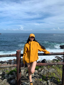 Yellow American Retro Three-in-One Womens down Jacket Spring Autumn Outdoor Windproof Waterproof Mountain Climbing Clothes