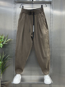 Summer New Style Mens Cotton Linen Thin Breathable Drape Casual Pants Loose Wrinkle Harlan Carrot Pants Travel Youth Trend