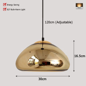 LANTU Creative Electroplated Bread Pendant Lamp Simple Restaurant Bar Counter Unique Café Chandelier Glass Lamp