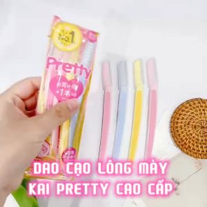 Set 3 Dao Cạo Lông Mày Kai Pretty Cao Cấp Lưỡi Thép Không Gỉ Nhật Bản