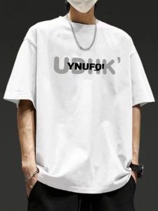 Áo Thun Nam Tay Ngắn Cotton Nguyên Chất Phong Cách Mỹ Mùa Hè 2025 Dáng Rộng Thời Trang Nửa Tay Áo Phong Cách Cặp Đôi