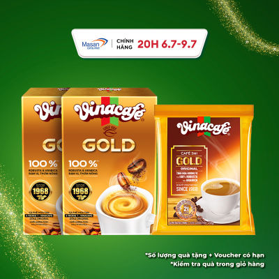 Combo 2 Hộp Cà Phê Vinacafé 3in1 Gold Original  18 gói x 20gr + Cà Phê Vinacafé 3in1 Gold Original - Túi 24 Gói x 20g