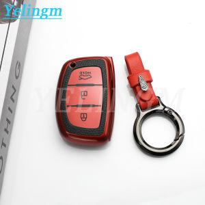 Leather TPU for Hyundai Avante I10 I20 I30 HB20 IX25 IX35 IX45 TUCSON Car Smart Key Cover Case Bag Shell Holder Keychain