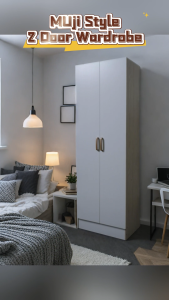 【READY STOCK】2 Door Wardrobe | Bedroom Wardrobe | Modern Wardrobe | Wooden Wardrobe | Wardrobe Offer | Cheapest Wardrobe | Closet | Wardrobe Cabinet | Storage Cabinet | Small Wardrobe | Wardrobe For Sale