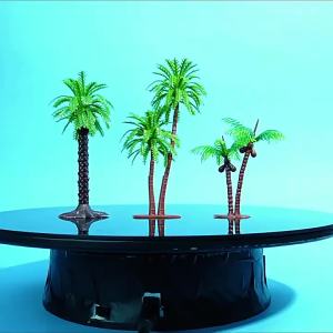 【M】5Pcs DIY Park Rainforest Train Railroad Decor Dollhouse Simulation Coconut Palm Tree Model Building Landscape Miniature Tree