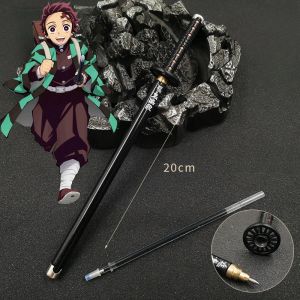 Bandai | Anime Demon Slayer 20cm Signature Pen Mitsuri Shinobu Alloy Real Size Ballpoint Pen Anime Character Office Supplies Gifts