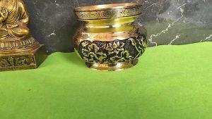Hiolo Kuningan Tempat Bakar Dupa Kemenyan 1 pcs Bokor Kuningan Motif Naga