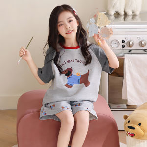 QIANSHUIMILU | Cotton Lightweight Air-Conditioned Girls Sleepwear Short Set