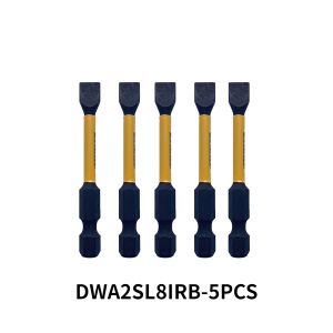 DeWalt | DEWALT Slotted Impact Screwdriver Bit Set 1/4 Shank Long Drill Bit for Electric Drill 1/5-Piece Power Tool Accessory DWA2SL8IRB