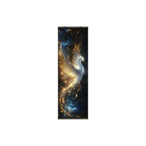 VIKAMA Thiên Phượng Hoàng Vàng Xanh Firebird Tường Thảm Thần Thoại Phượng Hoàng Tăng Lên Cuộn Tranh Nghệ Thuật Mềm Mại Bền Đẹp Ấm Cúng Phòng Khách Trang Trí Phòng Ngủ