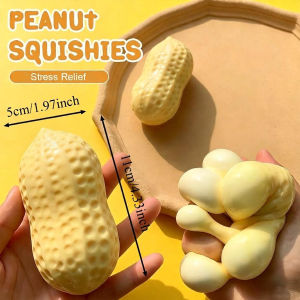 Peanut Squishy Stress Ball Fidget Toy Crunchy Squeeze Toy Building Blocks Filled ASMR Anti Stress Release Hand Relax Party Gift