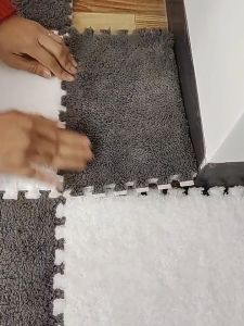 Plush Foam Floor Mat 30*30CM EVA Splicing Carpet Children Puzzle Foam Crawling Mat Bedroom Floor Mat Carpet Plush 拼接毛绒地板垫