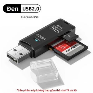NNBILI 2 Trong 1 USB 3.0/USB 2.0 Đầu Đọc Thẻ Micro SD/TF Bộ Chuyển Đổi Thẻ Nhớ USB Tốc Độ Cao A & Type-C Phụ Kiện Laptop