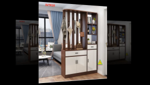 Vách ngăn phòng khách và nhà bếp gỗ MDF VN147 Smart Furrniture NỘI THẤT Huchu