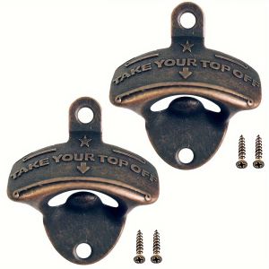 1/2/5/10pcs Take Your Top Off Matte Bottle Opener Wall Mounted Retro Beer Opener for BBQ PUB DIY Solid Tools Kitchen Gadgets