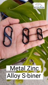 ZINC ALLOY S-BINER DOUBLE GATED SPRING SNAP HOOK CLASP SMALL CARABINER