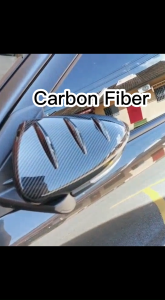Perodua TRAZ Toyota Yaris Cross Car Side Mirror Cover Glossy Black Carbon Fiber 2 Pcs/Set Deco Exterior Car Accessories Protector Garnish Sporty