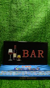 ป้ายไฟLED ป้ายไฟตัวอักษร ป้ายไฟวิ่ง ป้ายไฟหน้าร้าน " ป้ายไฟ BAR " แบบเสียบปลั๊กไฟ ป้ายไฟตกเเต่งร้าน รับทำป้ายไฟ