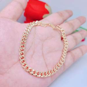 Gelang Rantai Dewasa Simpel Elegan Cocok Untuk Harian Lapis Emas 18k