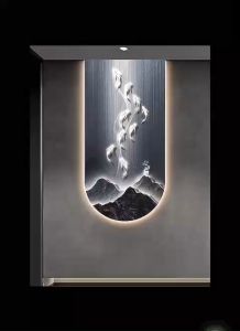 Tranh Cửu Ngư Tranh Điện Cửu Ngư Treo Tường Có Đèn Led Phong Cách Hiện Đại Phù Hợp Với Nhiều Không Gian Sống