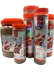 อาหารปลาคาร์ฟที่มีโปรตีนปลาที่สวยงามอาหารปลาที่มีน้ำหนักเบา