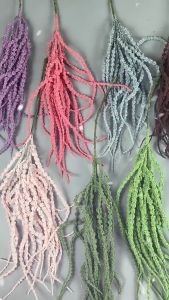 Bunga Gantung Amaranth Buatan Dekorasi Rumah Pesta Pernikahan Dekorasi Bunga Palsu Luar Ruangan Festival