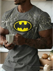 Hot Toys | Summer New Super-man&Batman Print Fitness T-shirts Slim Fit Muscle Tees Gym Workout Tops Bodybuilding Short Sleeve Male Clothes