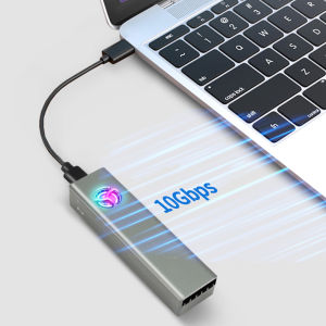 M.2 NVMe Vỏ Ổ Cứng Ngoài SSD Giao Thức Kép HDD Hộp Đĩa Cứng USB3.1 Type-C Có Quạt Cho SSD 2230/2242/2260/2280