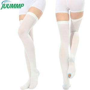 1Pair Anti Embolism Stockings15-21 MmHg Ted Hose White Compression Socks - Knee High Medical Compression Socks for Swelling