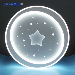 DunDun โคมไฟติดเพดาน โคมไฟกลมดาวห้าแฉก โคมไฟเพดาน บางเฉียบ LED ไฟเพดาน 40W มีแสงขาว เหมาะสำหรับห้องนอนเด็ก ห้องนั่งเล่น ห้อง่านหนังสือ