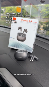 MOXOM Original Strong Bass Wireless Earbuds Bluetooth 6.0 Stereo TWS Earphone 13mm Driver Gaming Low Latency 6H Playtime