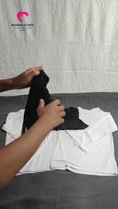 Kaos manset anak Perempuan 3-12 Th Warna Hitam Polos lengan panjang Bahan Premium Dalaman Muslim Baju Manset Olah Raga Adem Nyaman Dipakai