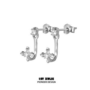 1ST XULIE | Bông Tai Bạc Chân Sắt Zircon Hình Sao